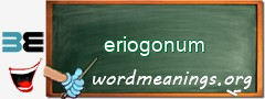 WordMeaning blackboard for eriogonum